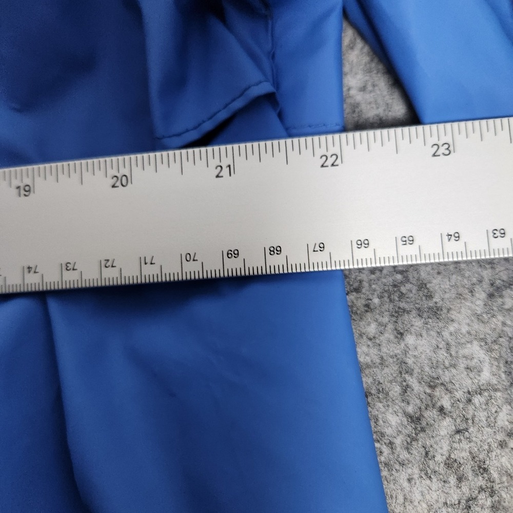 LL Bean VTG 90s Jacket Men L Blue Full Zip Raincoat Hood Vented Mesh Line Defect - Picture 6 of 9